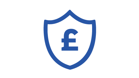 £ Icon Inside a Shield