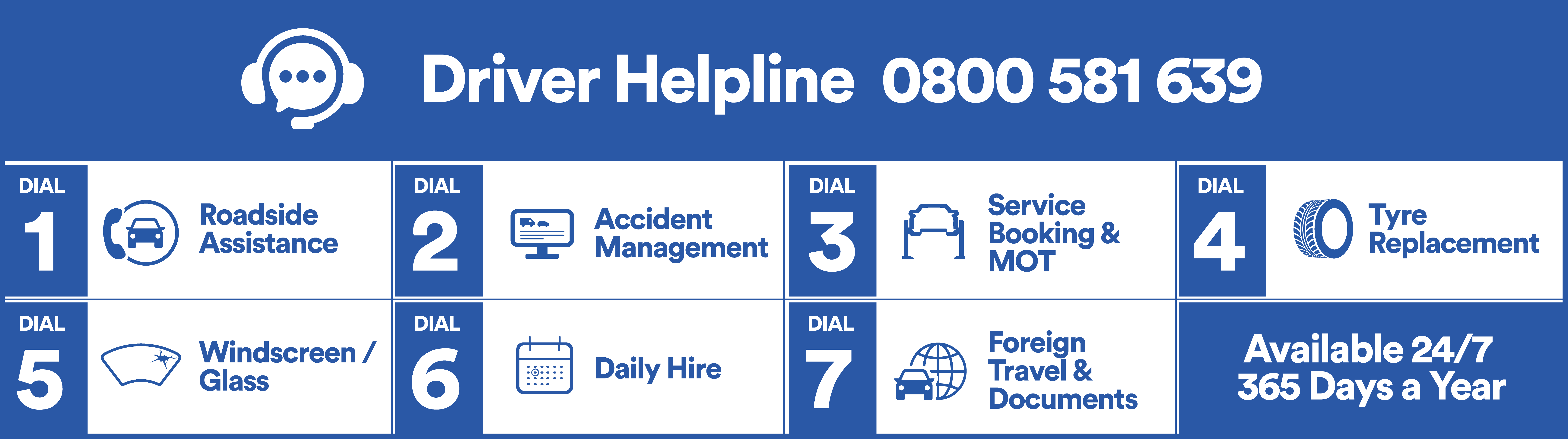 Driveway Vehicle Solutions Helpline Number Graphic