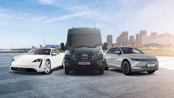 Range Of Three Vehicles