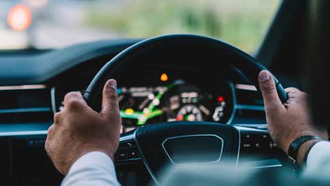 Hands On Car Steering Wheel