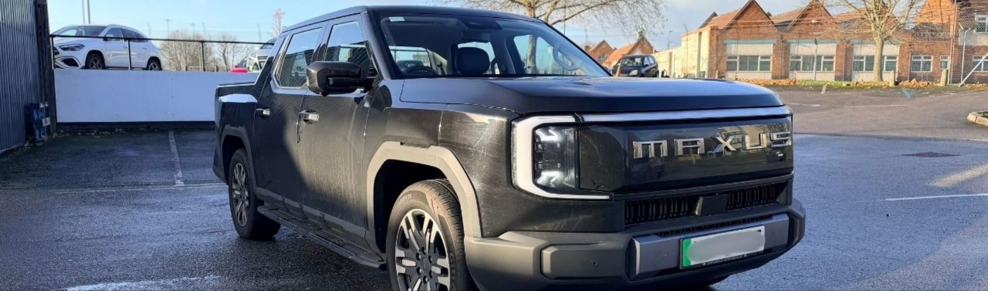 Black Maxus e-Terron 9 Parked in Car Park