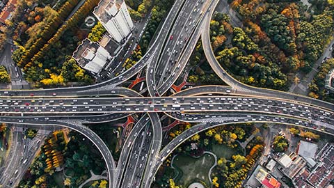 Aerial View of Motorway