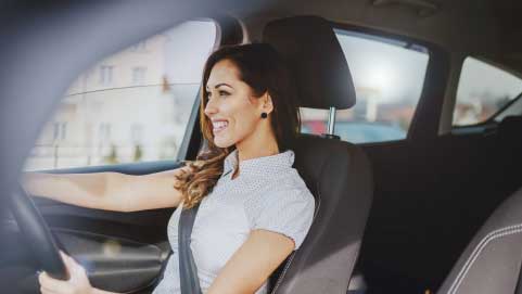 Woman In Drivers Seat