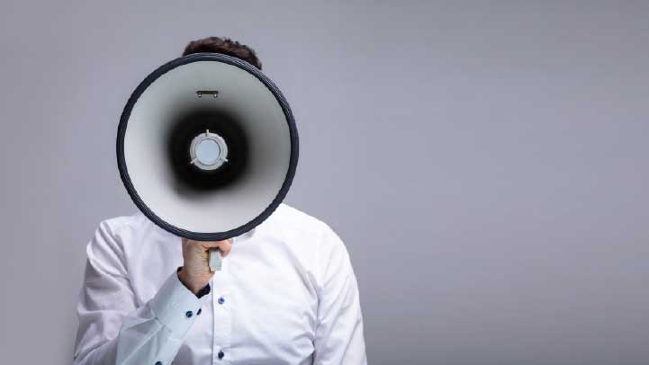 Person with Megaphone